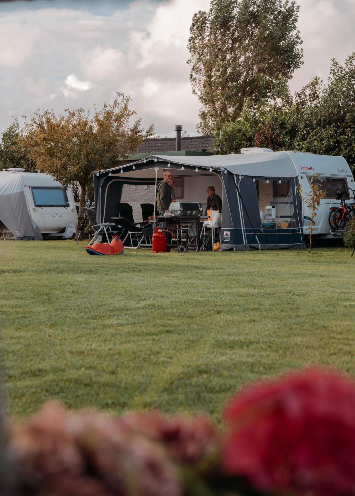 Camping De Tulpenweide Lege Kampeerplaats, Lege Plaats Op Het Gras Zonder Bed Breezand Extérieur photo