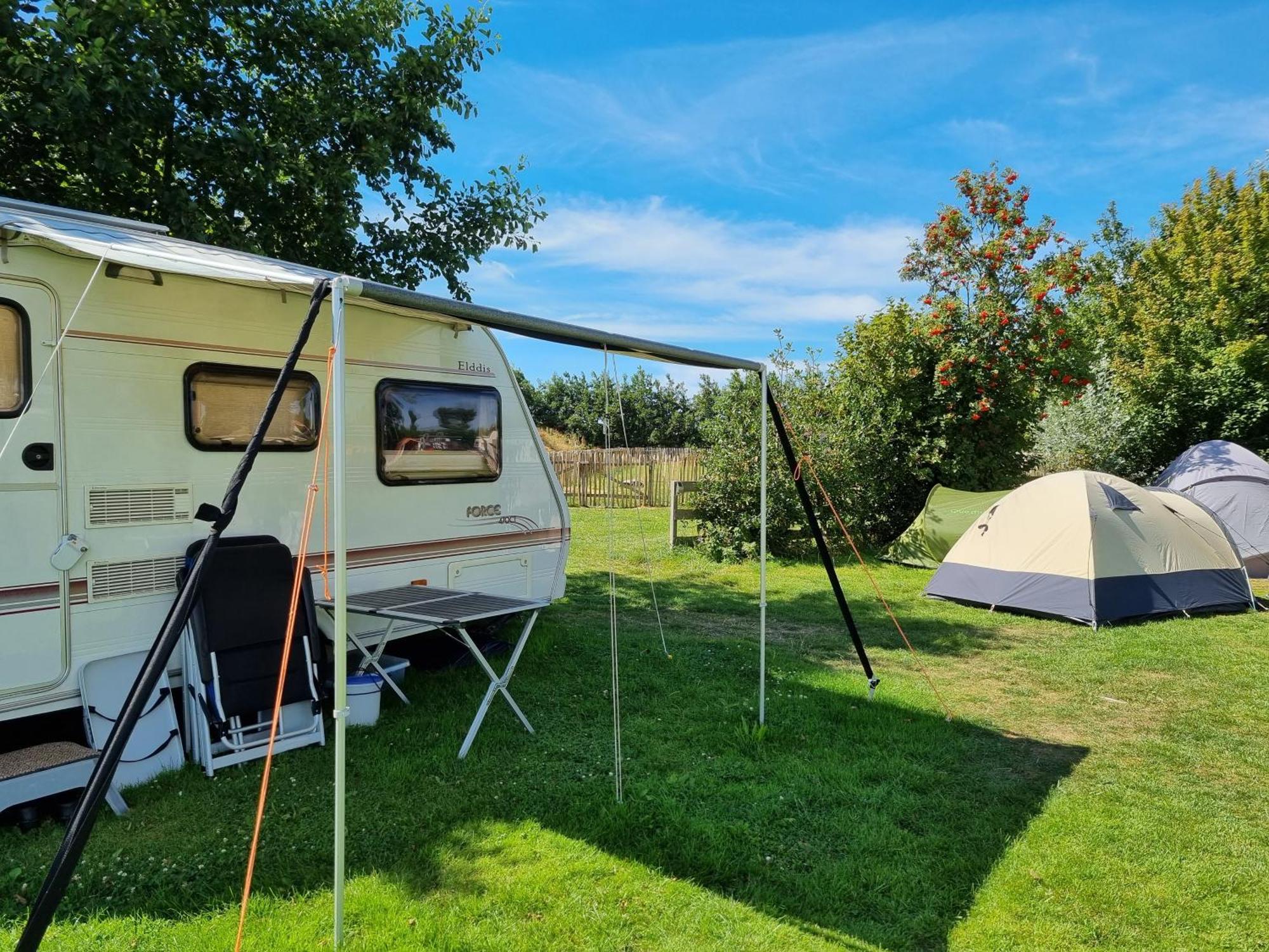 Camping De Tulpenweide Lege Kampeerplaats, Lege Plaats Op Het Gras Zonder Bed Breezand Chambre photo